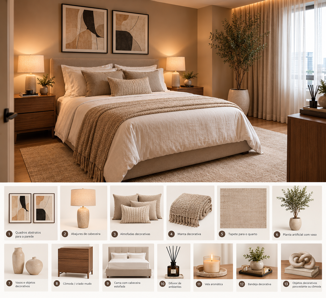 13 itens de decoração para um quarto moderno e sofisticado